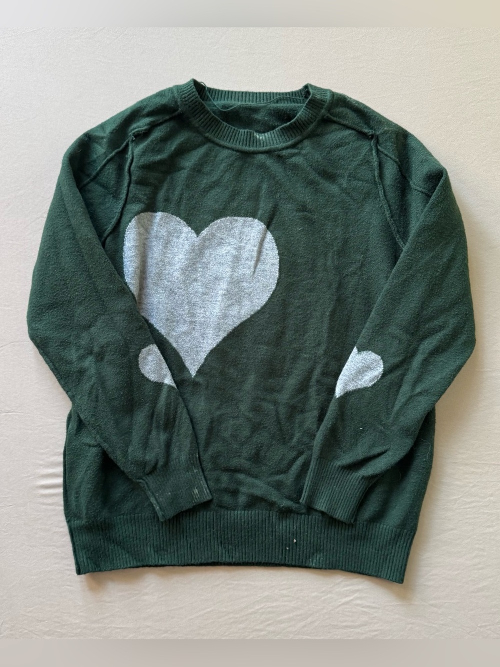 Heart Knit Crewneck Sweater